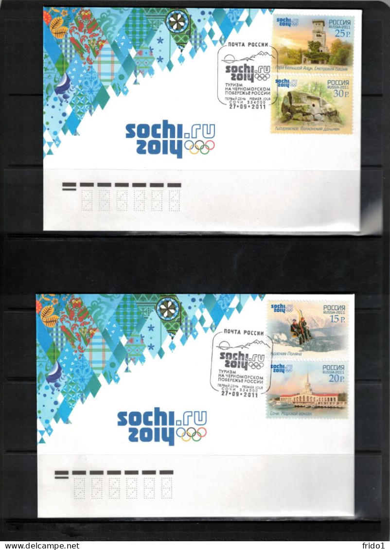 Russia 2011 Olympic Games Sochi - Tourism FDC - Winter 2014: Sotchi