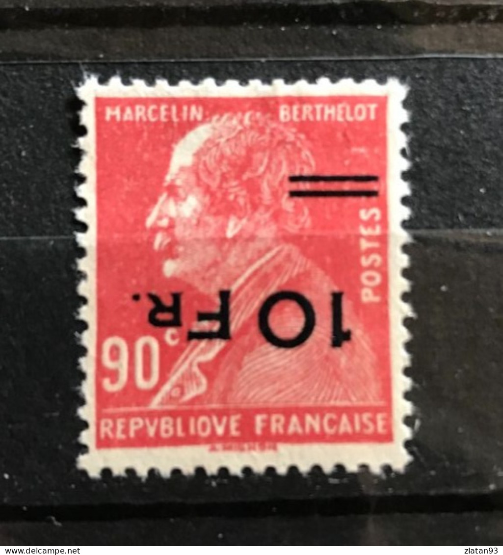POSTE AERIENNE N°3a BERTHELOT 10F / 90c Rouge SURCHARGE RENVERSEE & NEUF** (SURCHARGE MODERNE) - 1927-1959 Neufs