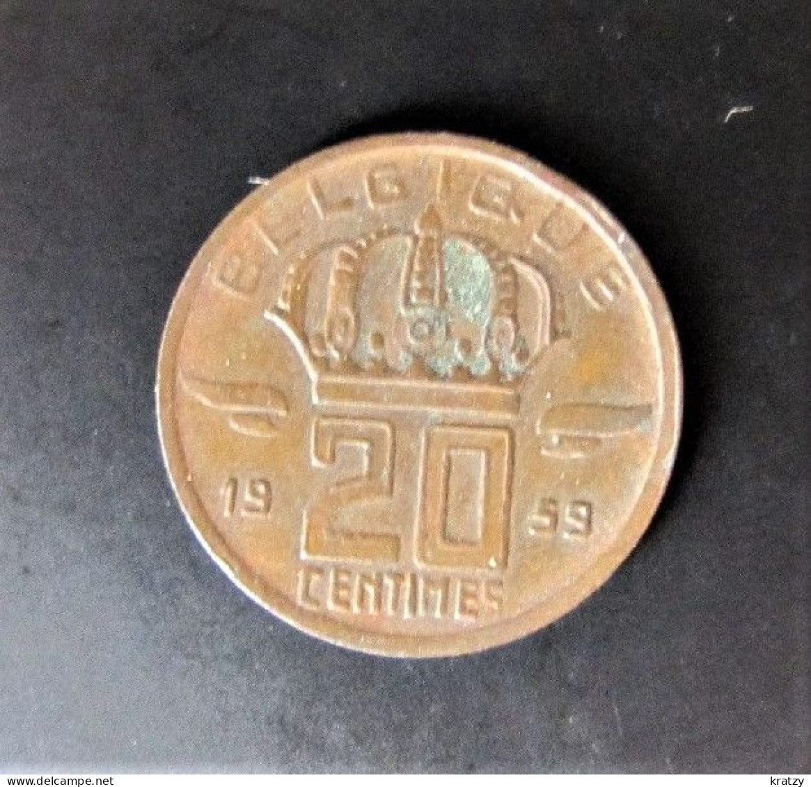 BELGIQUE - Pièce De 20 Centimes - Cuivre - 1959 - 20 Cents