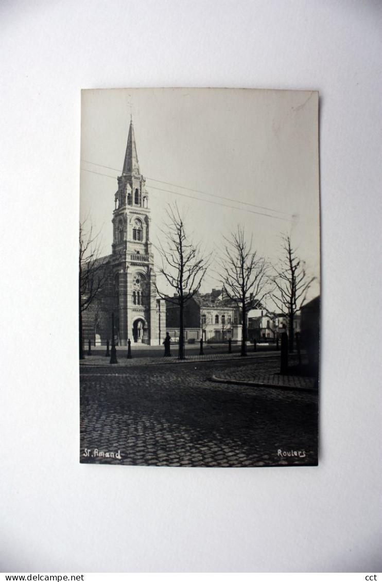 Roeselare  FOTOKAART Van De Sint-Amandskerk Tijdens De Eerste Wereldoorlog - Roeselare