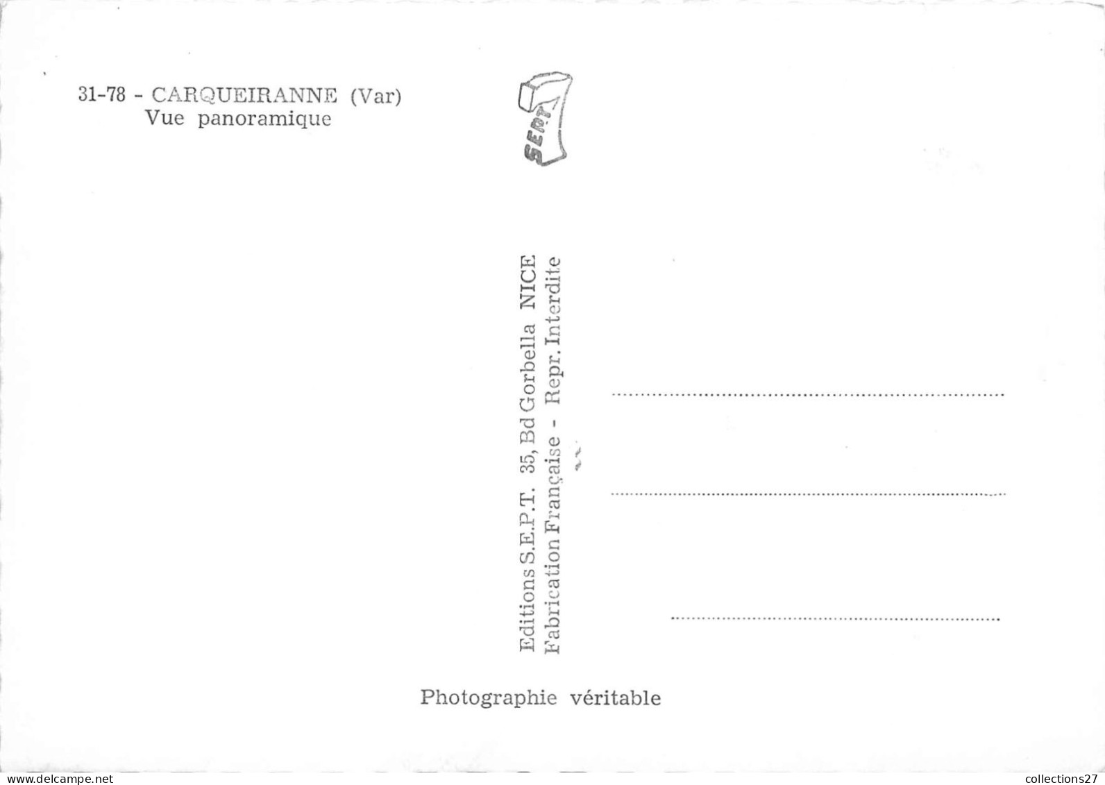 83-CARQUEIRANNE- VUE PANORAMIQUE - Carqueiranne