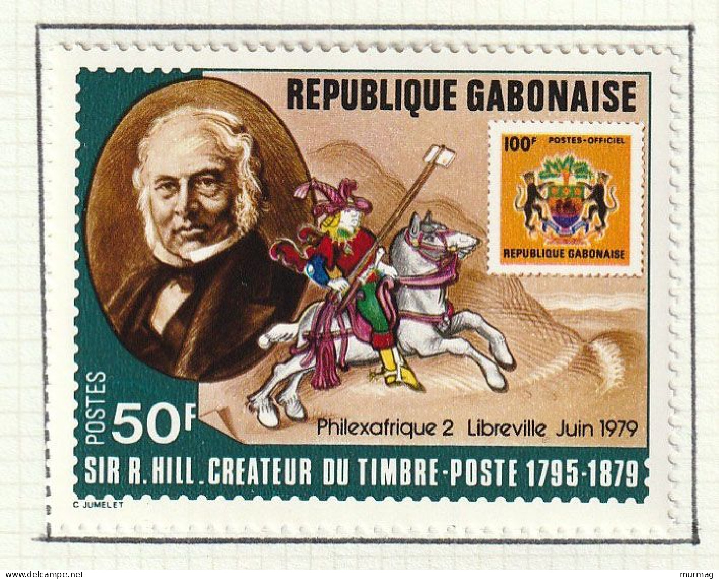 GABON - Philexafrique 2, Sir R. Hill, Créateur Du Timbre-poste - Y&T N° 418 - 1979 - MH - Gabon (1960-...)