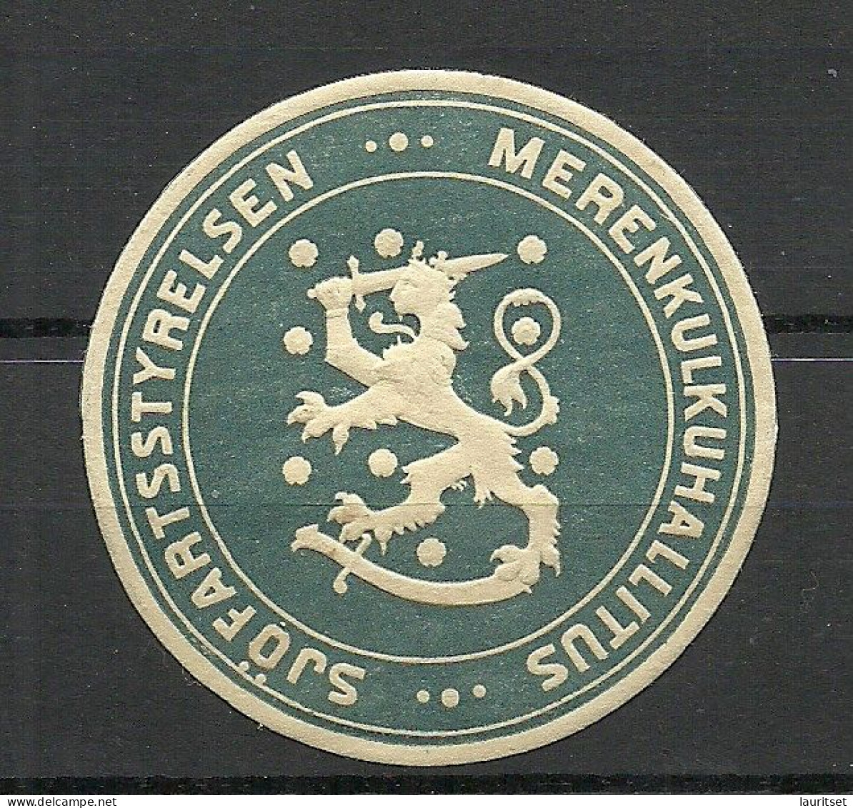 FINLAND FINNLAND Seefahrtministerium Vignette Seal Stamp Siegelmarke - Sonstige & Ohne Zuordnung