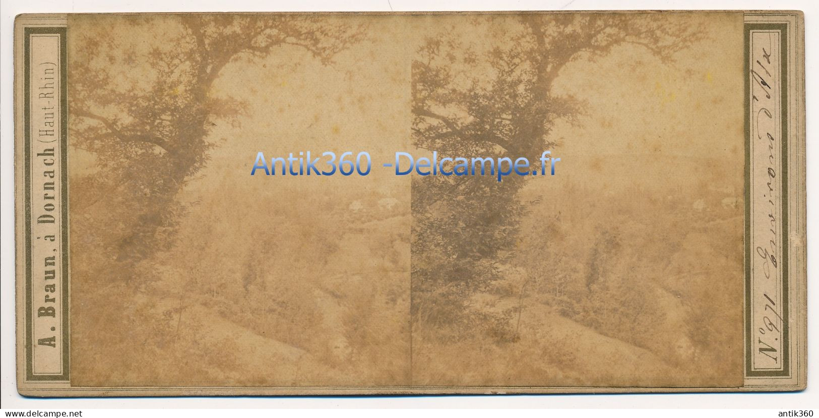 Photographie Ancienne Vue Stéréoscopique Circa 1860 Environs D' Aix En Provence Photographe Adolphe BRAUN - Stereoscoop
