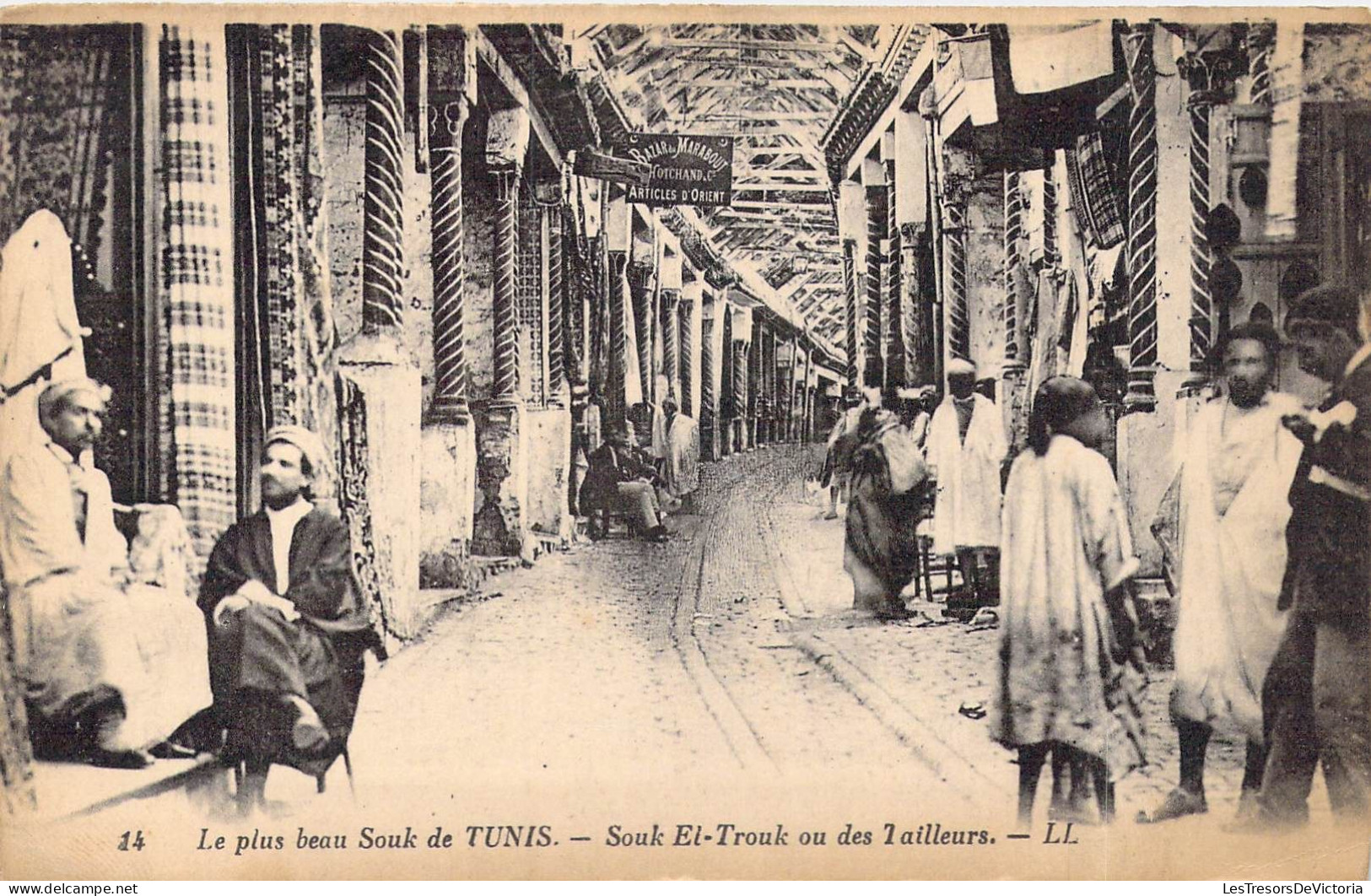 TUNISIE - Le Plus Beau Souk De Tunis - Souk El-Trouk Ou Des Tailleurs - Carte Postale Ancienne - Tunisia