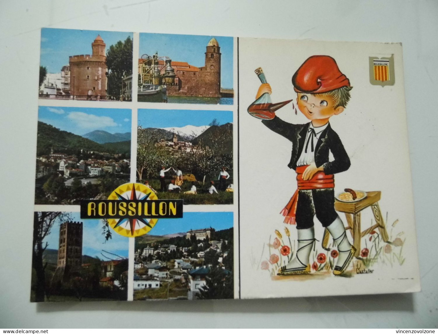 Cartolina Viaggiata "ROUSSILLON" Vedutine 1980 - Roussillon