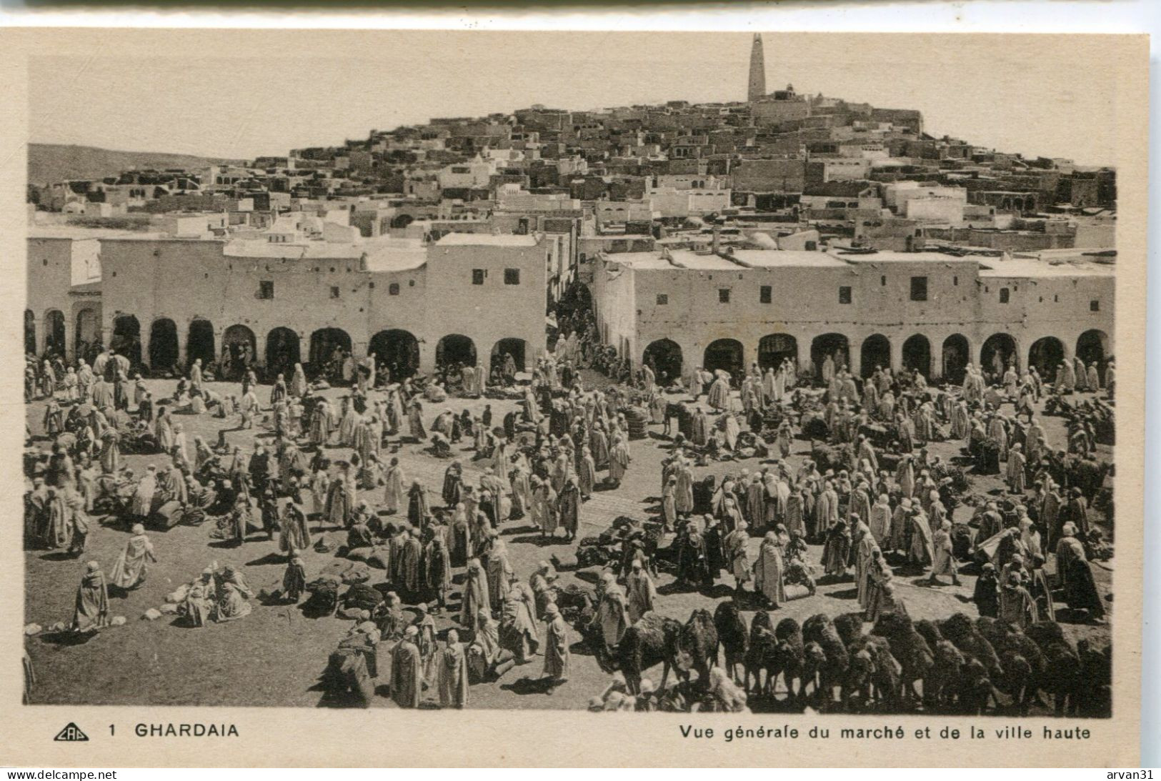 ALGERIE  -  GHARDAIA - VUE GENERAKLE Du MARCHE Et De La VILLE HAUTE - - Ghardaia