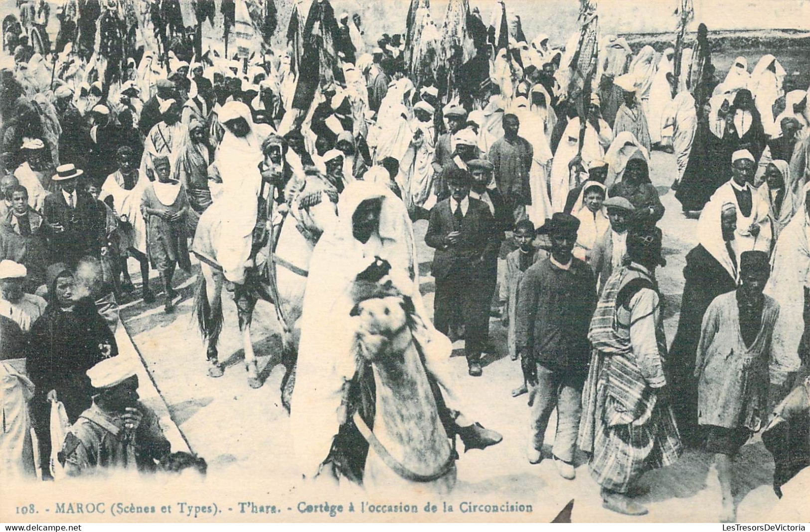 MAROC - Scènes Et Types - T'Hara - Cortège à L'occasion De La Circoncision - Carte Postale Ancienne - Casablanca