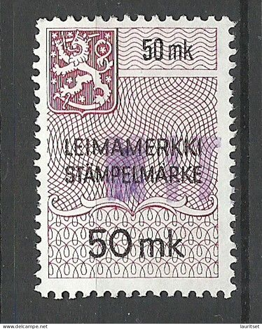 FINLAND FINNLAND Stempelmarke Documentary Tax Taxe 50 Mk. O - Revenue Stamps