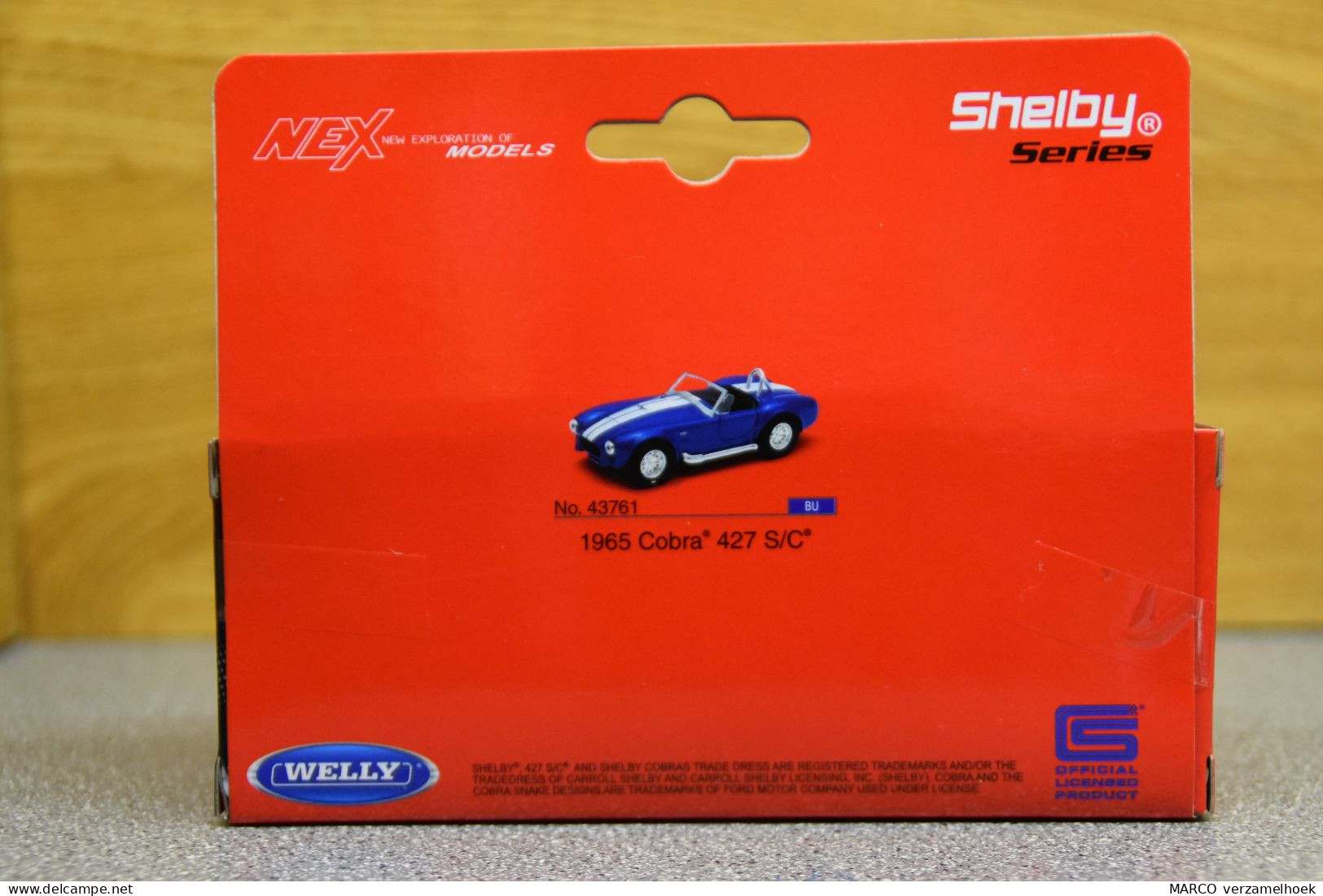 43761 Welly NEX 1965 AC Cobra 427S/C Shelby Scale 1:43 - Welly