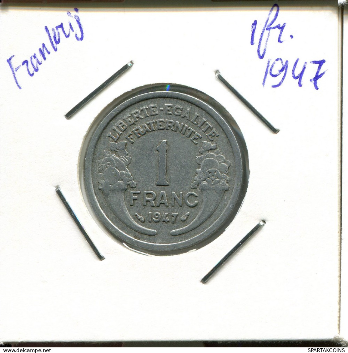 1 FRANC 1947 FRANCE Coin French Coin #AN943 - 1 Franc