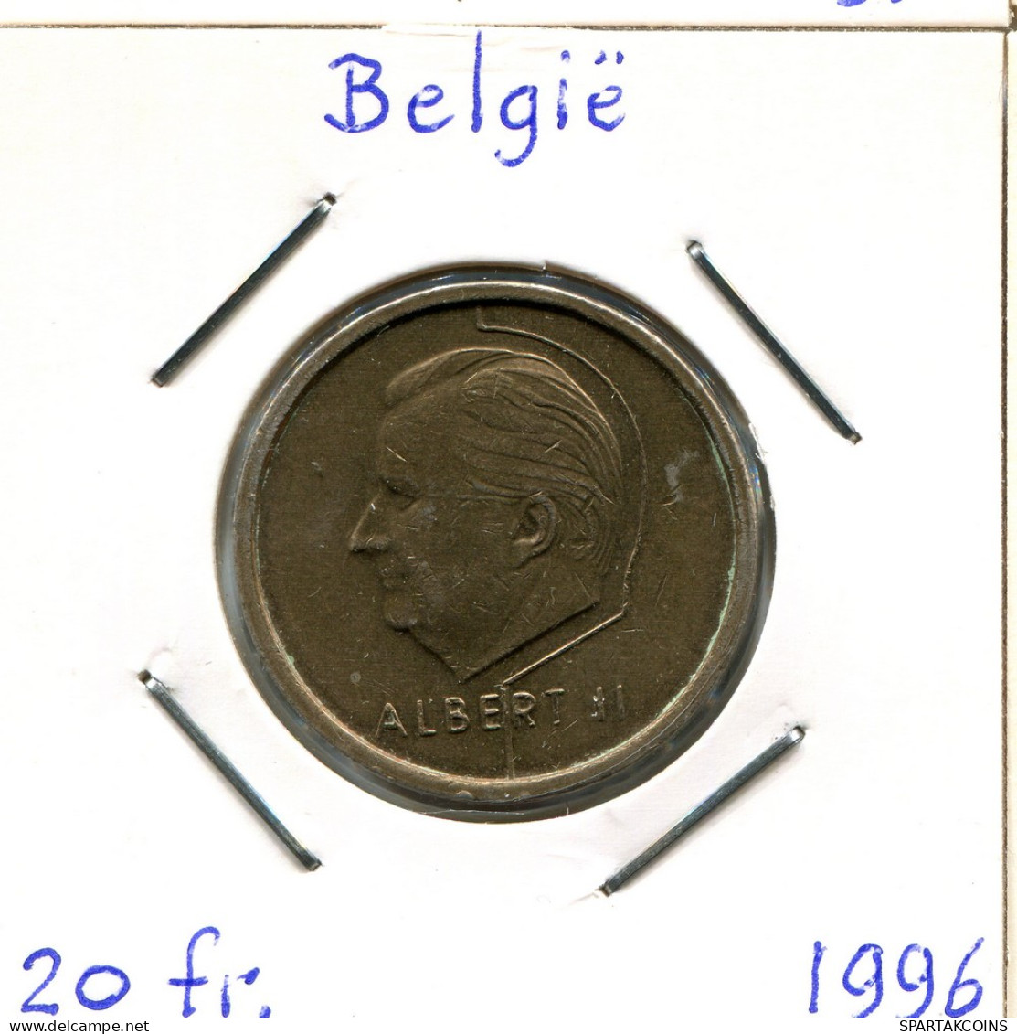 20 FRANCS 1996 DUTCH Text BELGIQUE BELGIUM Pièce #BA673.F - 20 Francs
