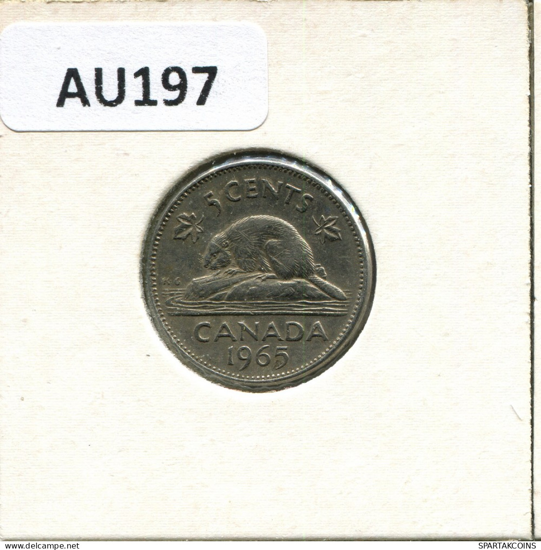 5 CENT 1965 CANADA Pièce #AU197.F - Canada