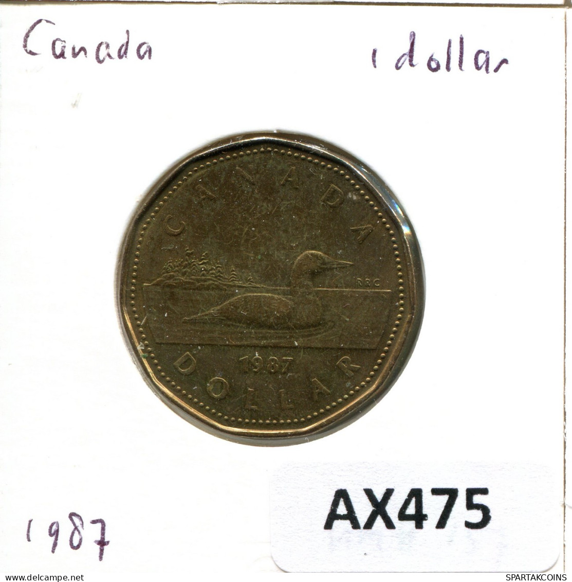 1 DOLLAR 1987 CANADA Pièce #AX475.F - Canada