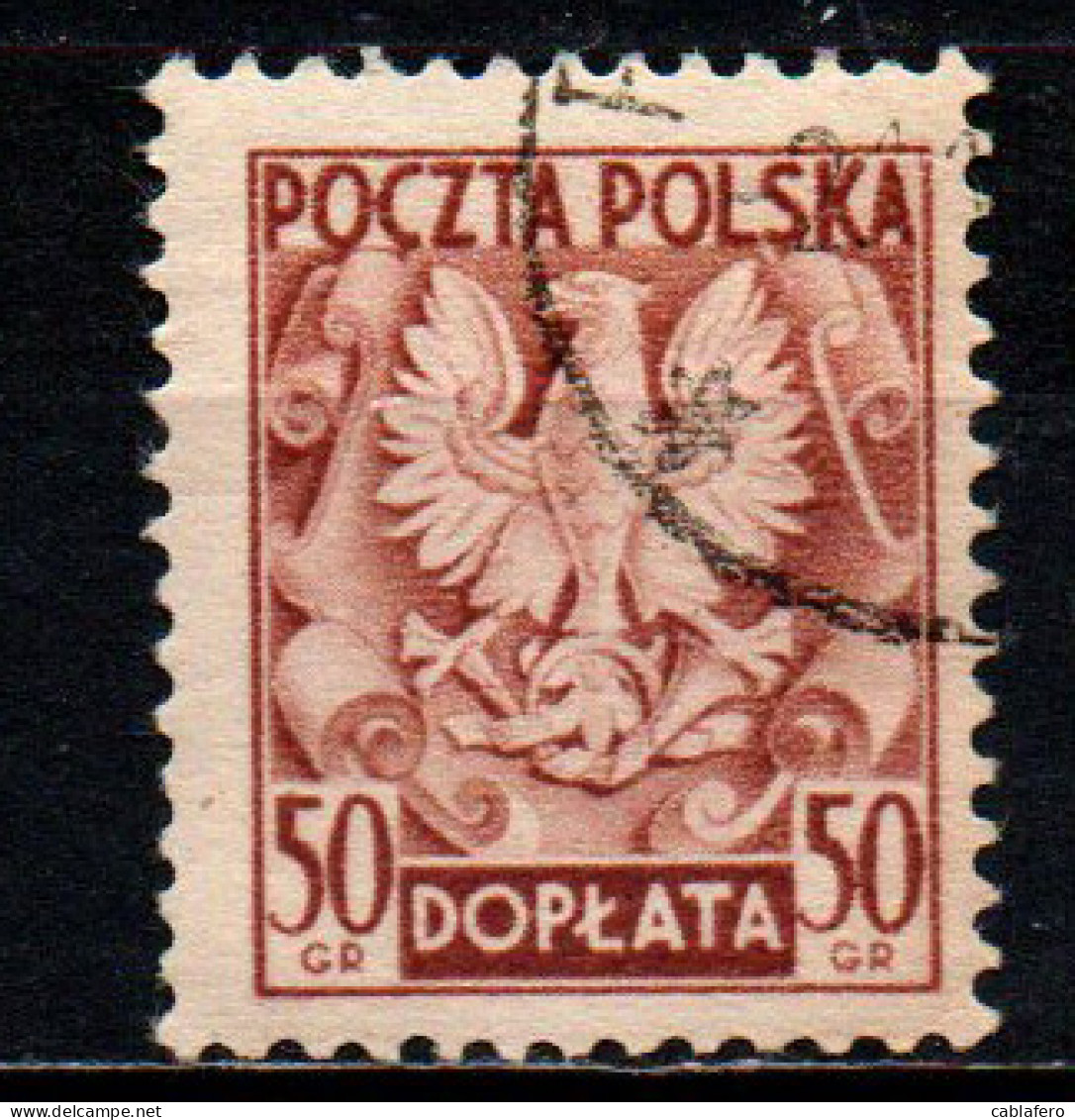 POLONIA - 1950 - Polish Eagle - USATO - Impuestos