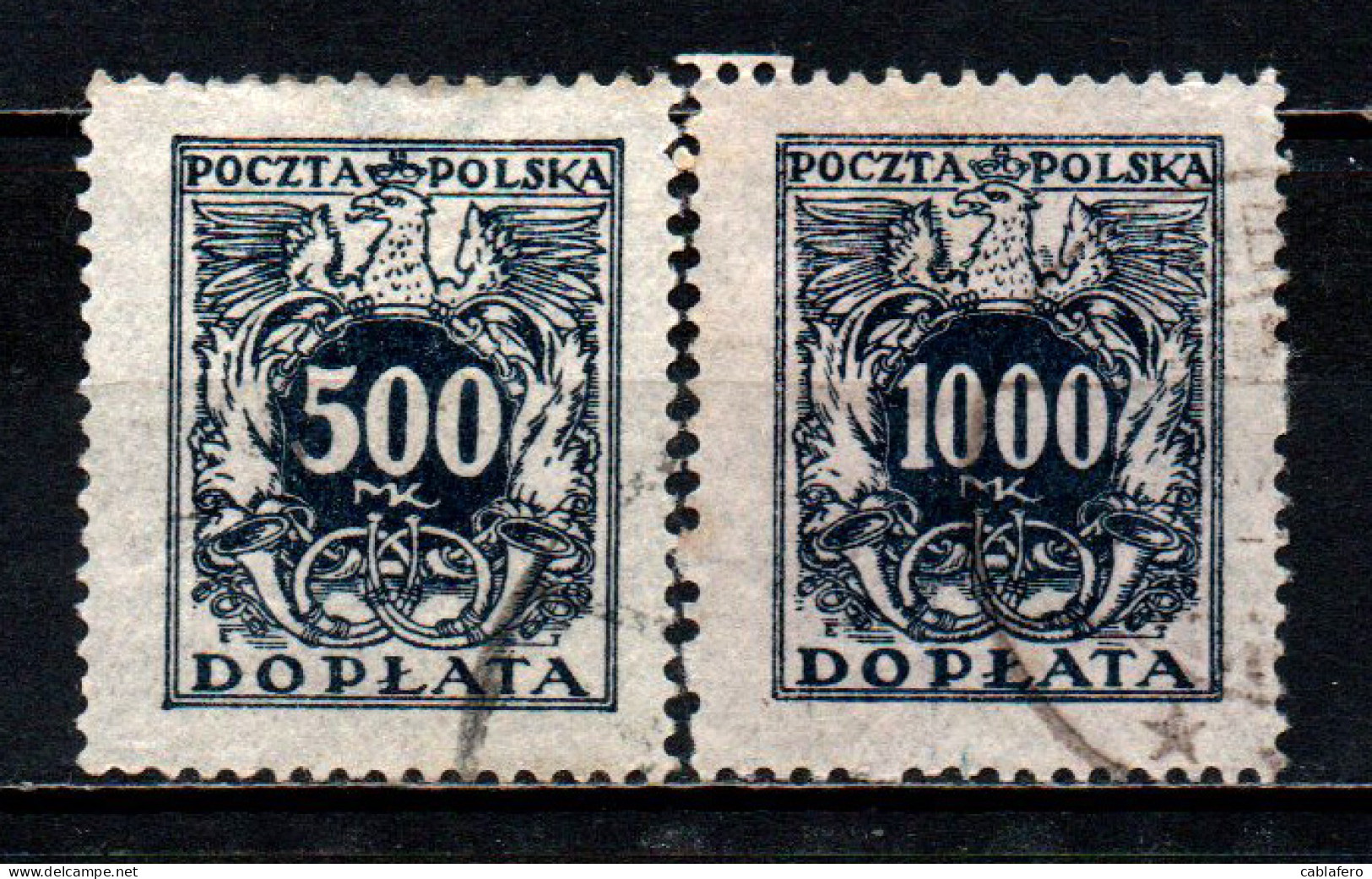 POLONIA - 1923 - CIFRE - USATI - Strafport