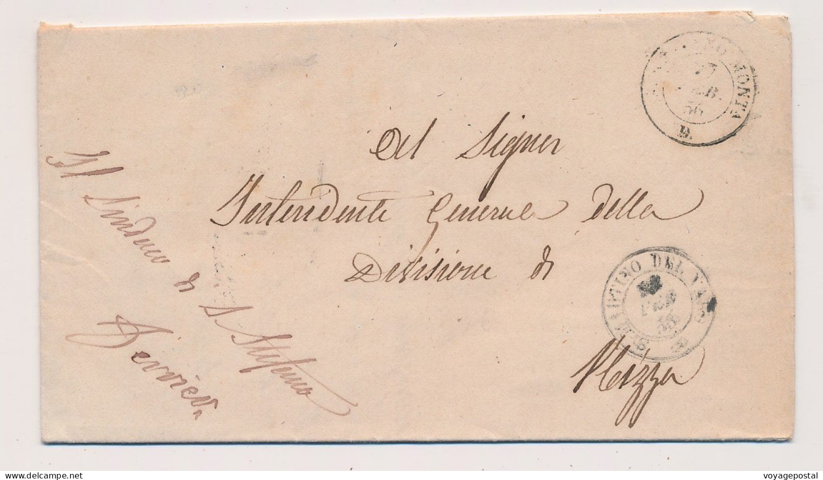 LETTRE SARDE SAN STEFANO GUERRA DELLA DIVISIONE NIZZA COVER SARDAIGNE - Sardinia