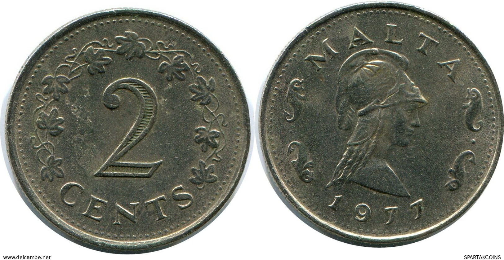 2 CENTS 1977 MALTE MALTA Pièce #AZ303.F - Malte