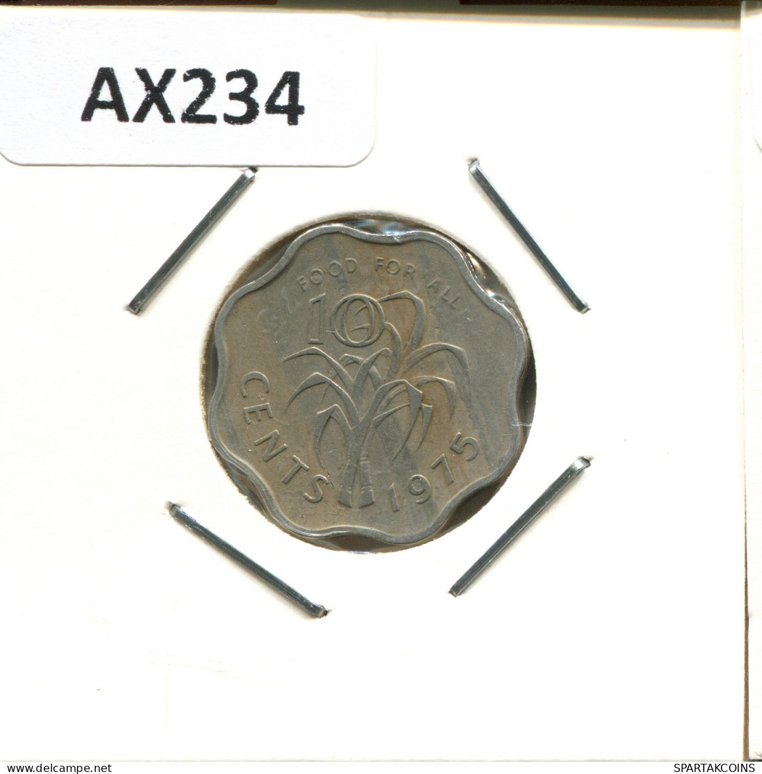 10 CENTS 1975 SWAZILAND Pièce #AX234.F - Swaziland