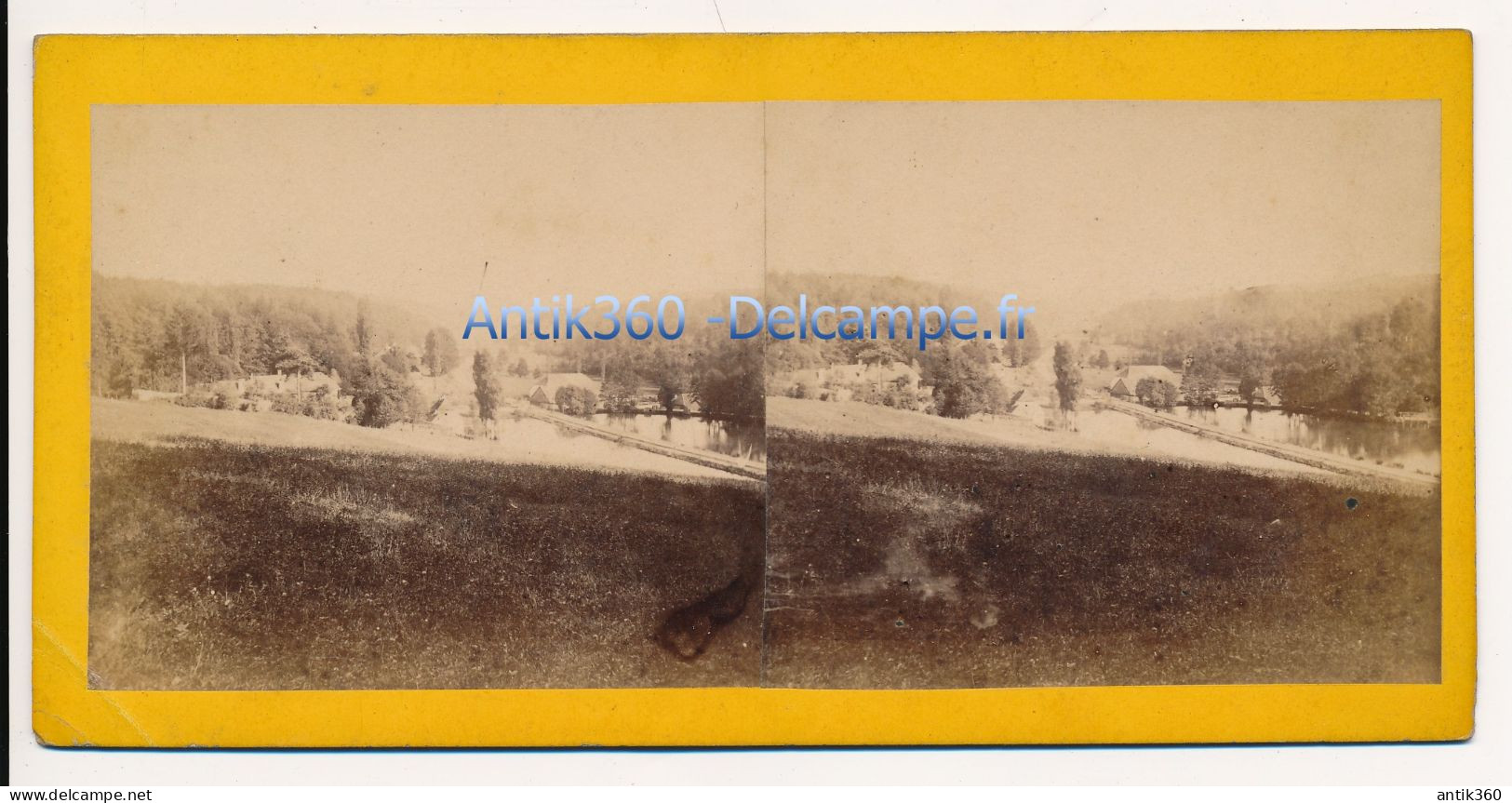 Photographie Ancienne Vue Stéréoscopique Circa 1860 SARREGUEMINES Ou Environs Lieu Exact à Identifier N°2 - Stereoscopic