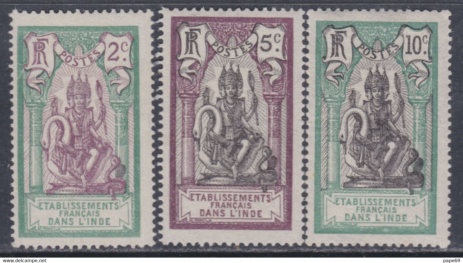 Inde N° 49 / 51 X Partie De Série Courante Les 3 Valeurs Trace De  Charnière Sinon TB - Andere & Zonder Classificatie