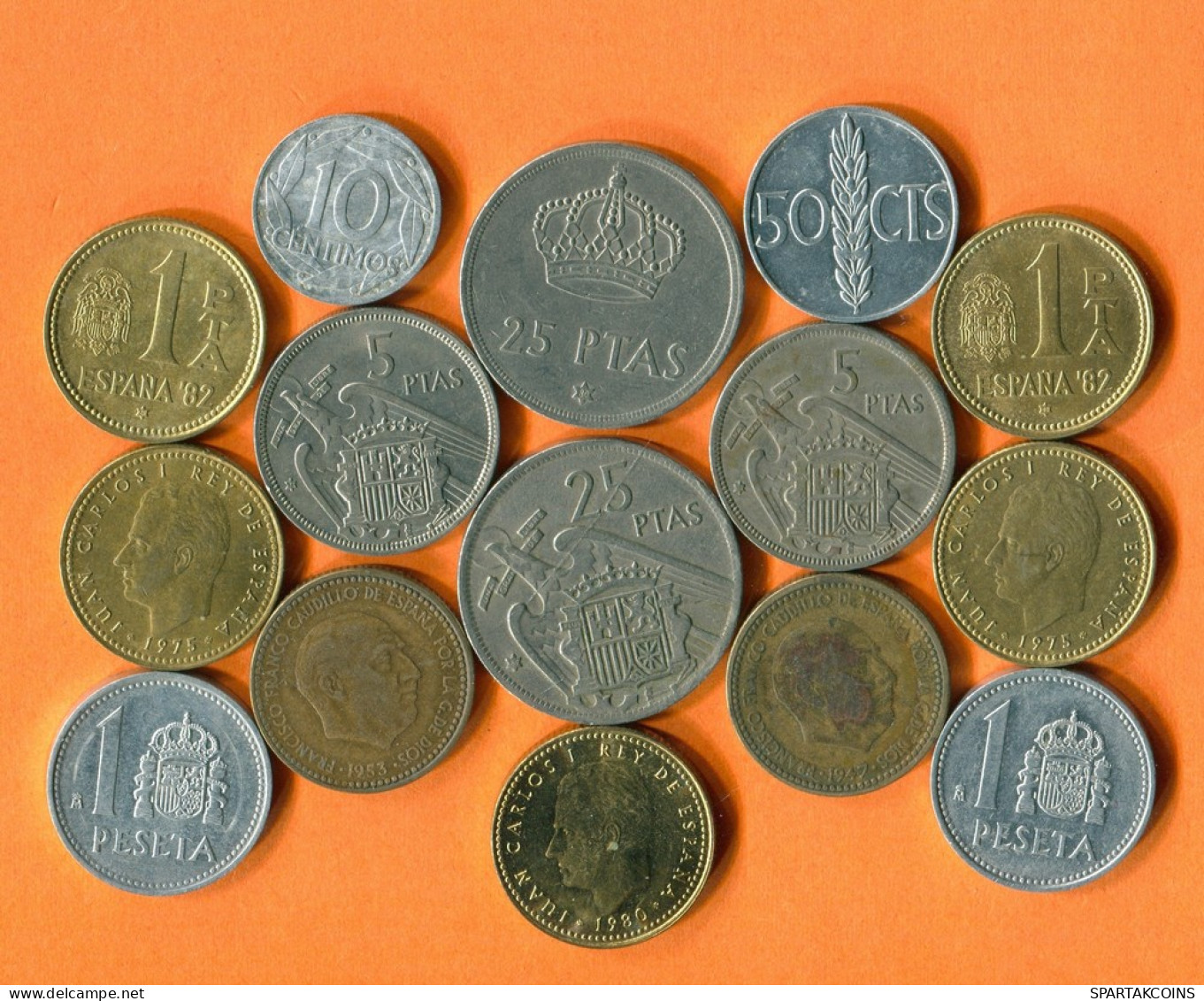 ESPAÑA Moneda SPAIN SPANISH Moneda Collection Mixed Lot #L10228.1.E -  Verzamelingen