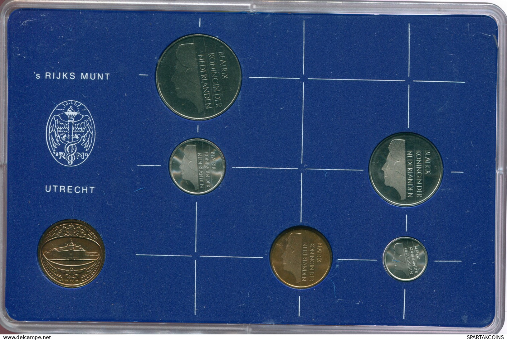 NEERLANDÉS NETHERLANDS 1982 MINT SET 5 Moneda + MEDAL #SET1092.2.E - Mint Sets & Proof Sets