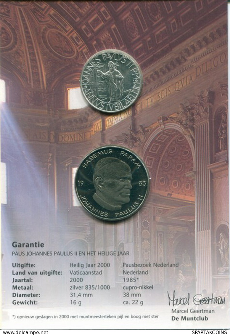 VATICANO VATICAN 2000 LIRE PLATA 2000 NEERLANDÉS MEDAL #SET1065.7.E - Nieuwe Sets & Testkits