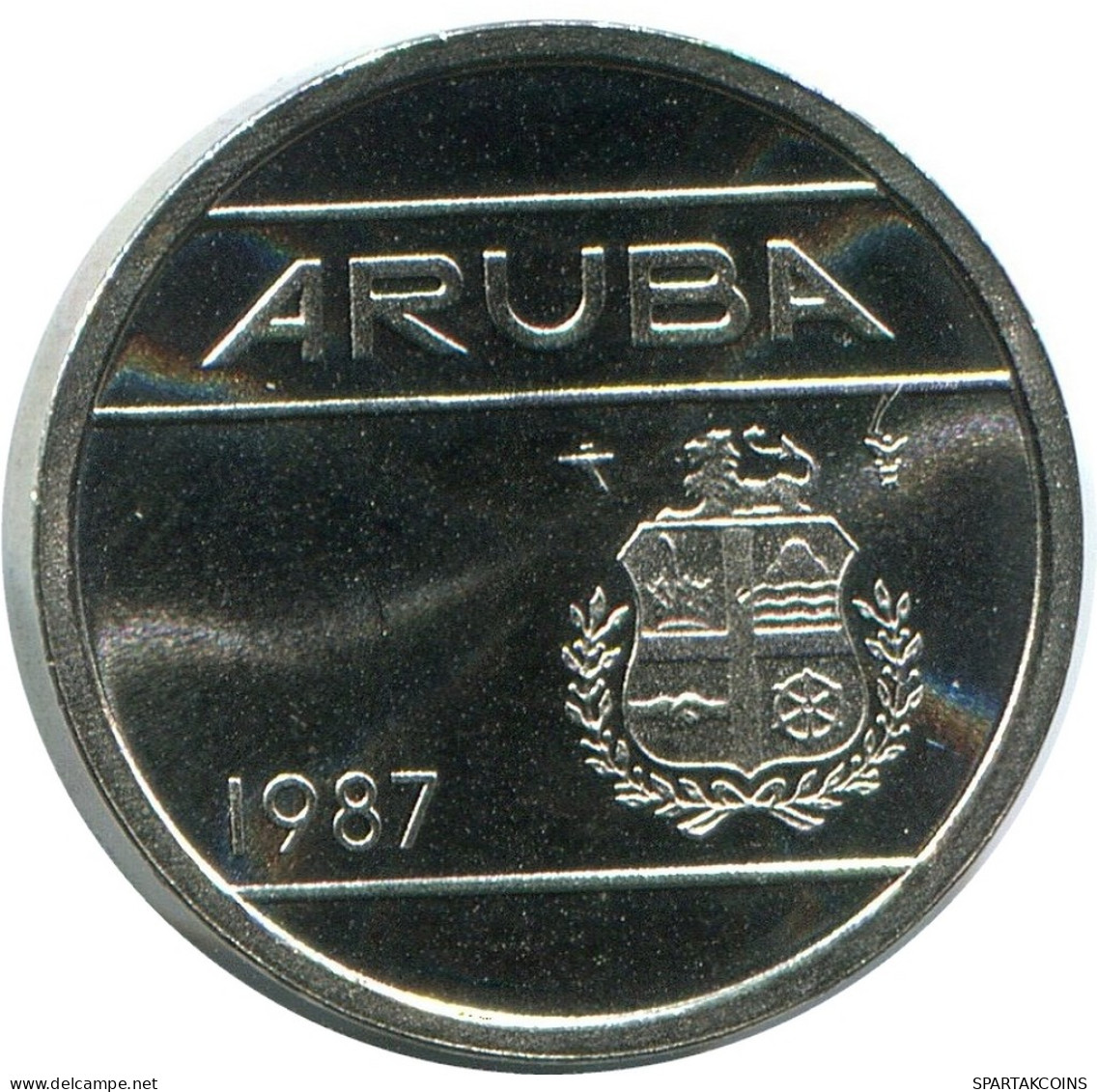 5 CENTS 1987 ARUBA Moneda (From BU Mint Set) #AH110.E - Aruba