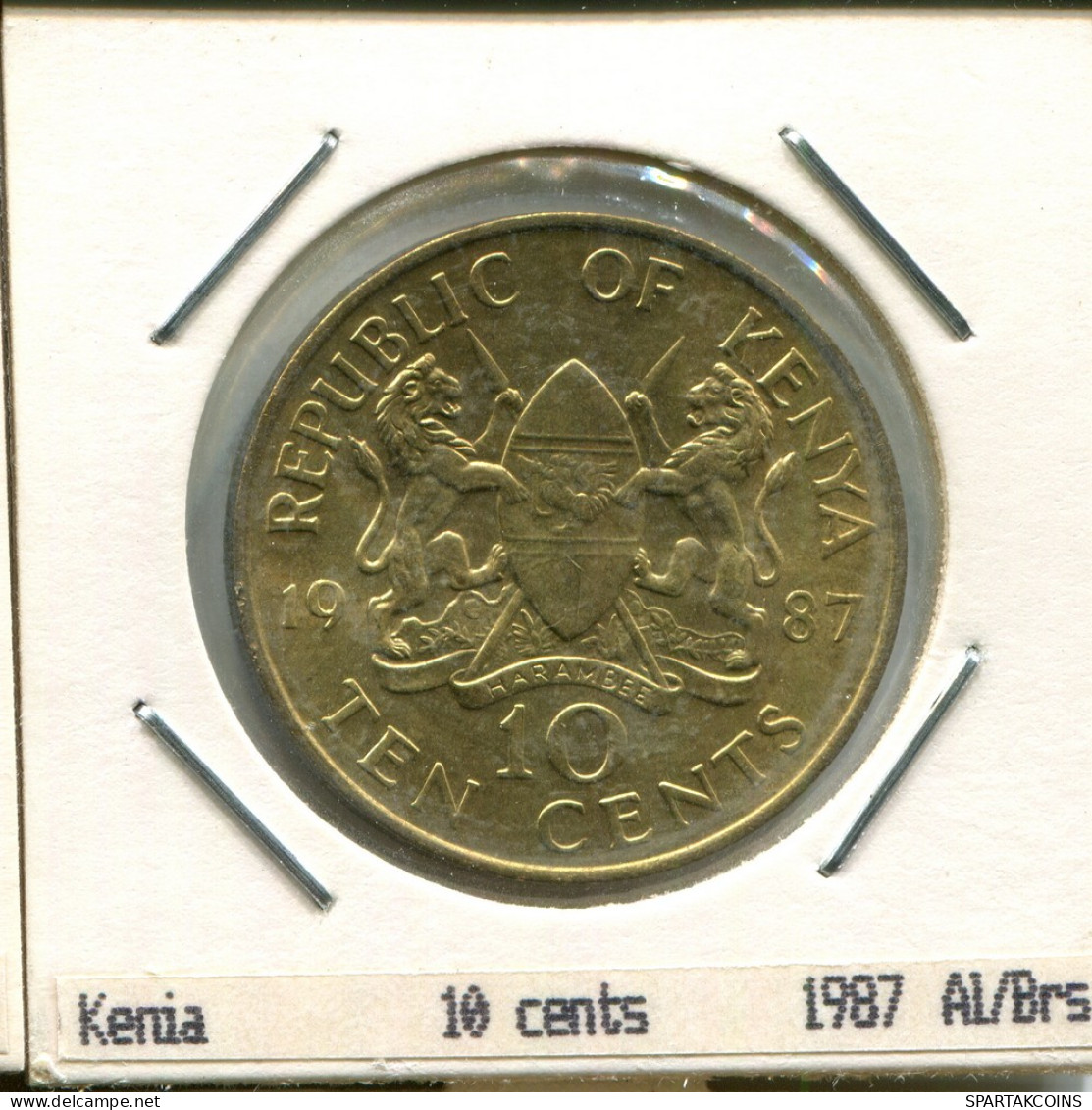10 CENTS 1987 KENYA Moneda #AS333.E - Kenia
