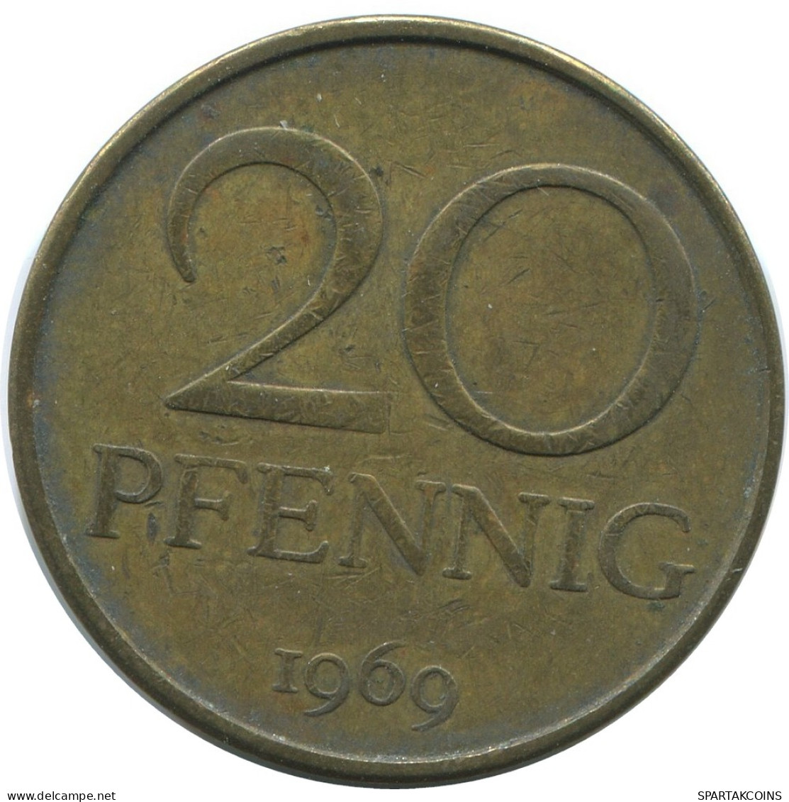 20 PFENNIG 1969 DDR EAST ALEMANIA Moneda GERMANY #AE110.E - 20 Pfennig