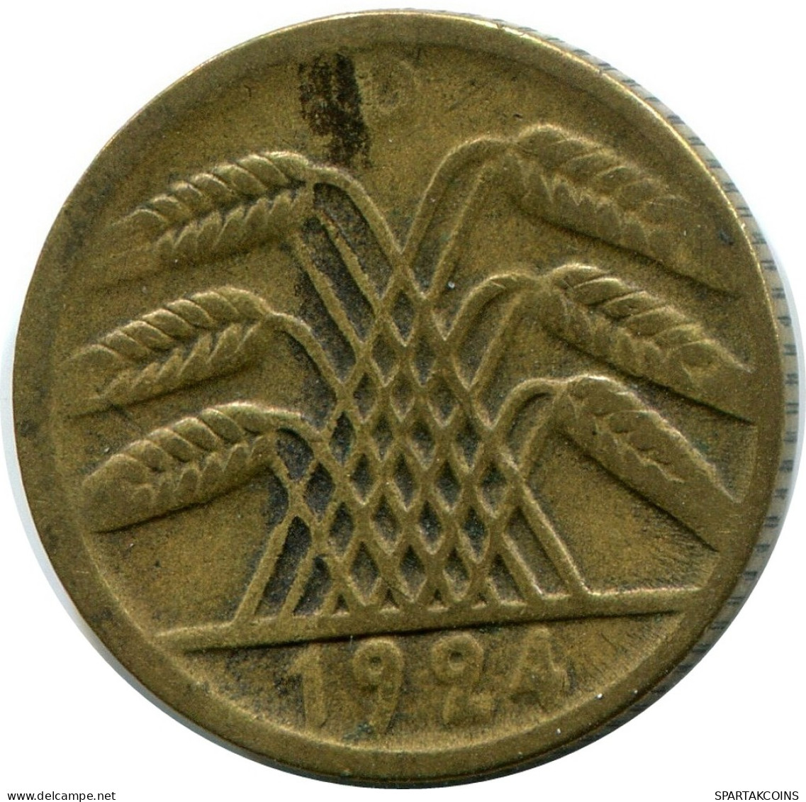 5 RENTENPFENNIG 1924 D ALEMANIA Moneda GERMANY #DB869.E - 5 Rentenpfennig & 5 Reichspfennig