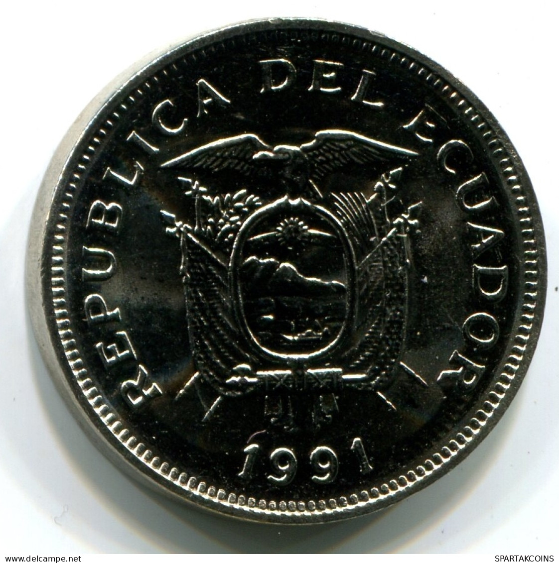20 SUCRE 1991 ECUADOR UNC Coin #W11118.U - Equateur