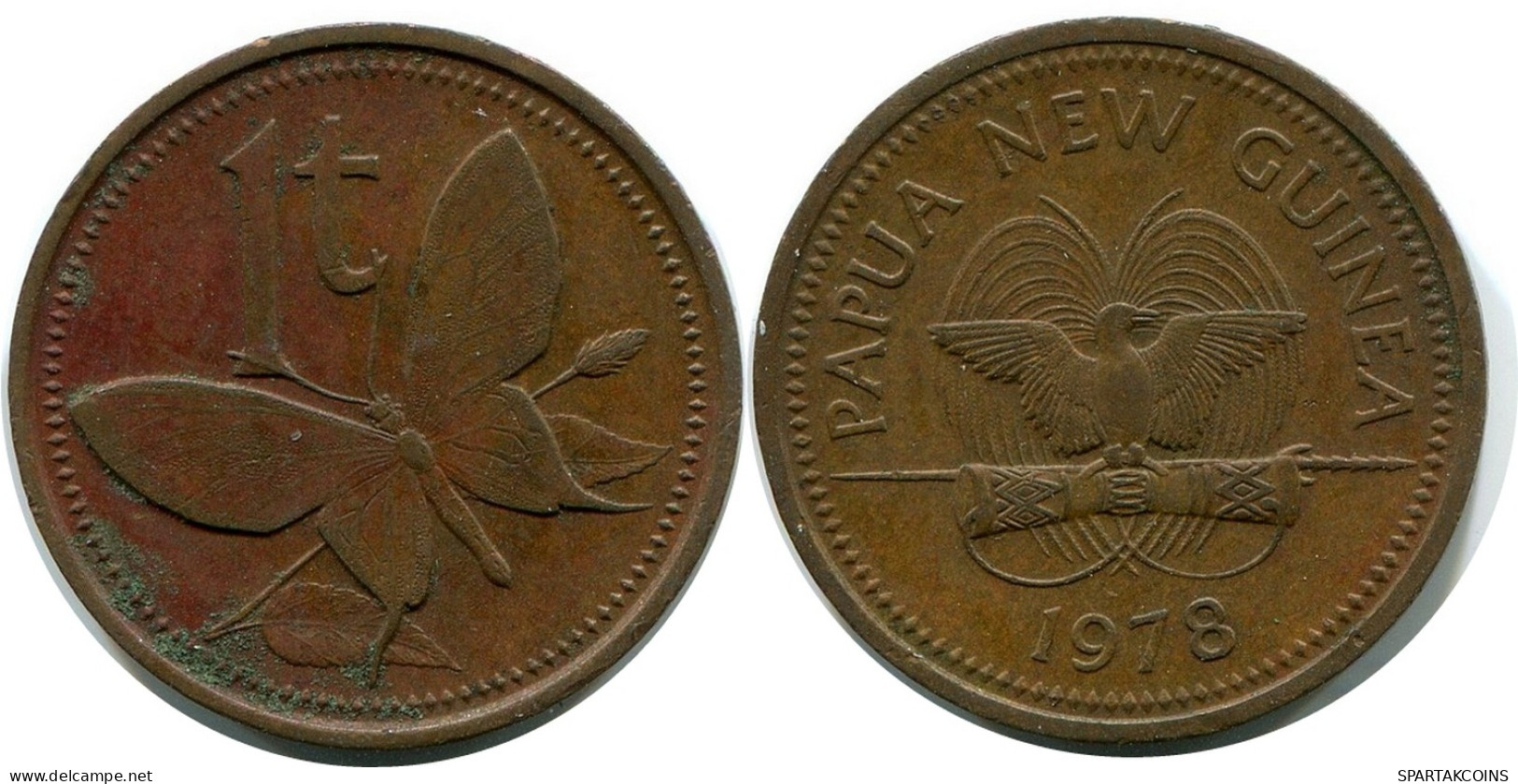 1 TOEA 1978 PAPUA NEW GUINEA Coin #BA149.U - Papouasie-Nouvelle-Guinée