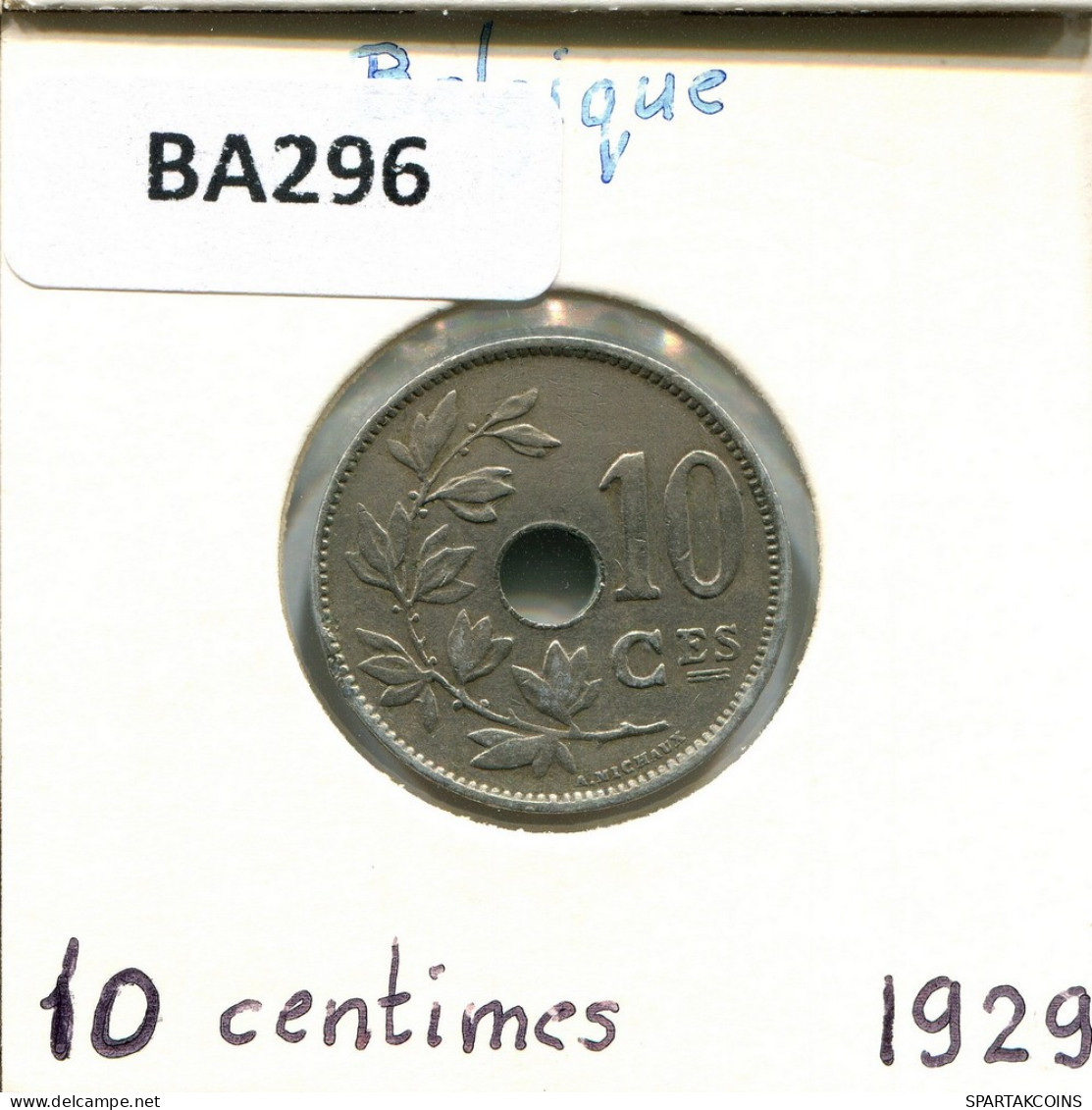 10 CENTIMES 1929 FRENCH Text BELGIUM Coin #BA296.U - 10 Cent