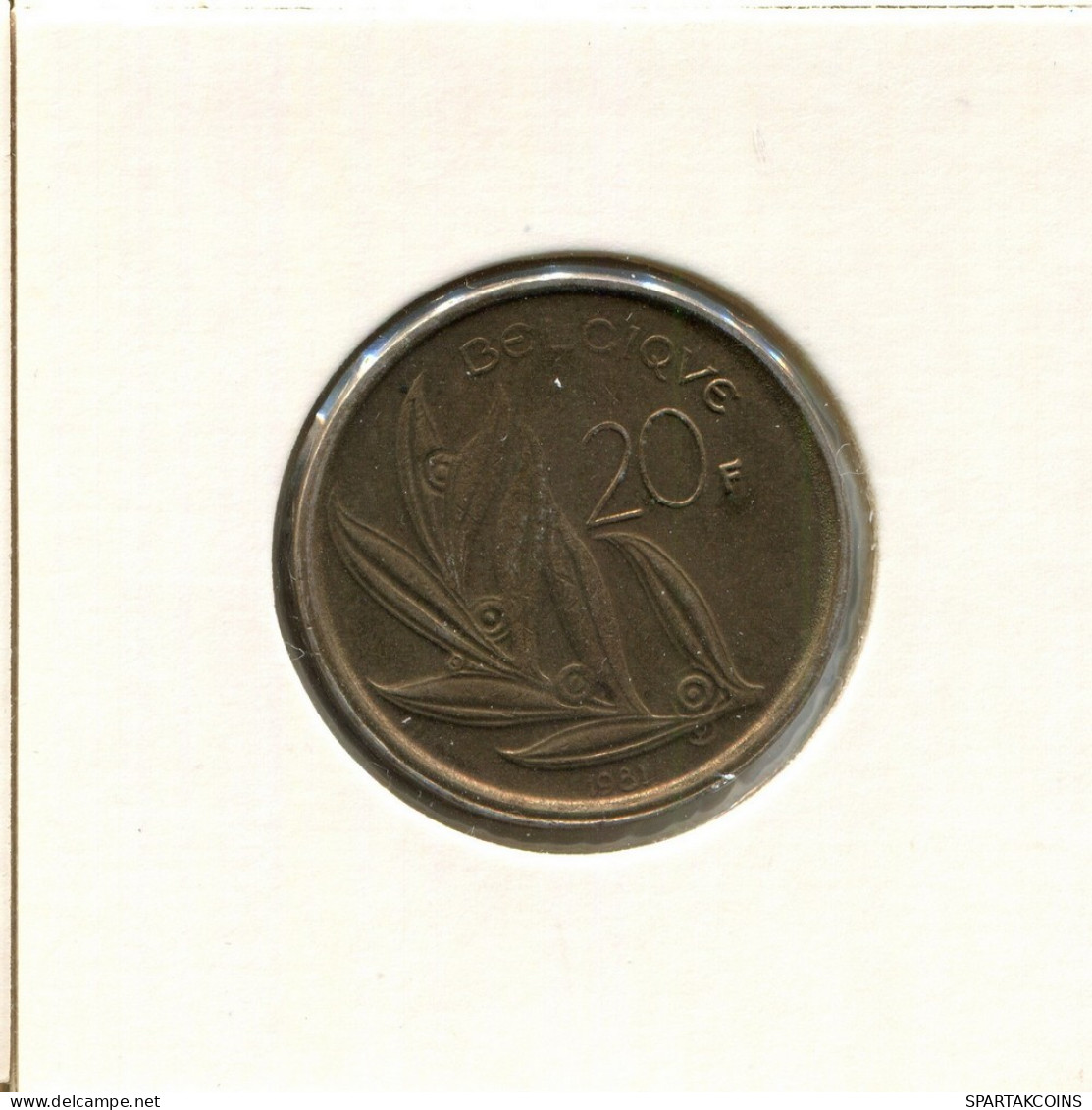 20 FRANCS 1981 FRENCH Text BELGIUM Coin #BB361.U - 20 Francs