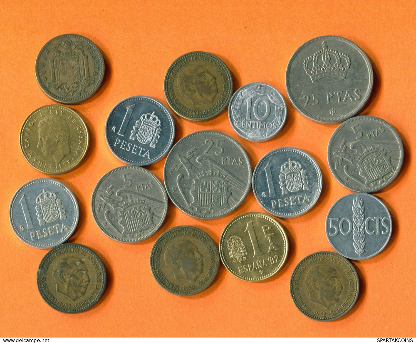 SPAIN Coin SPANISH Coin Collection Mixed Lot #L10213.1.U - Sammlungen