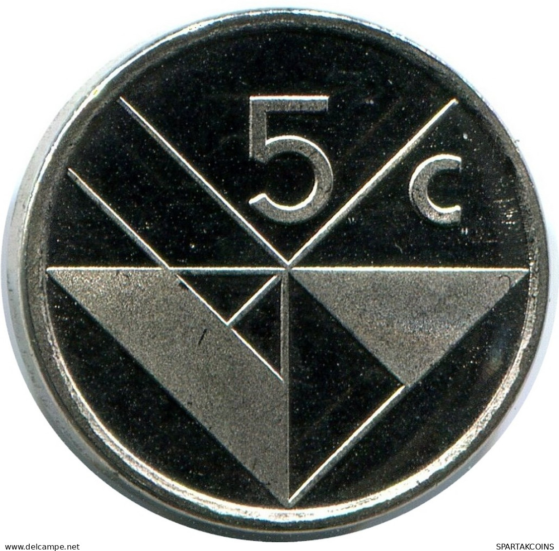 5 CENTS 1986 ARUBA Coin (From BU Mint Set) #AH111.U - Aruba