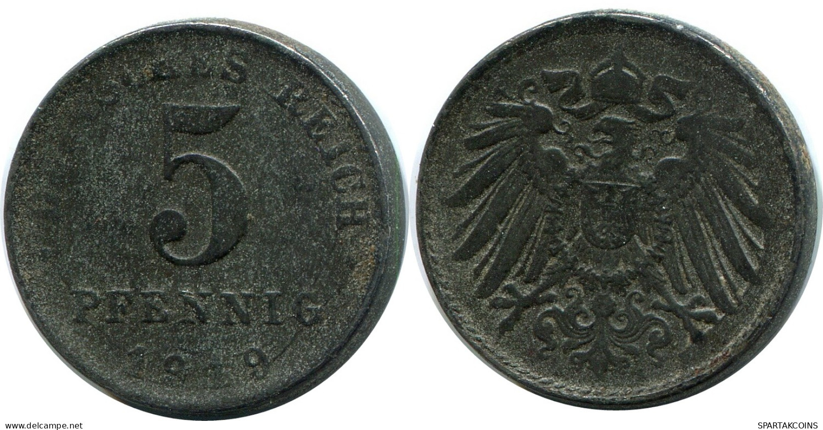5 PFENNIG 1919 A GERMANY Coin #DB863.U - 5 Rentenpfennig & 5 Reichspfennig