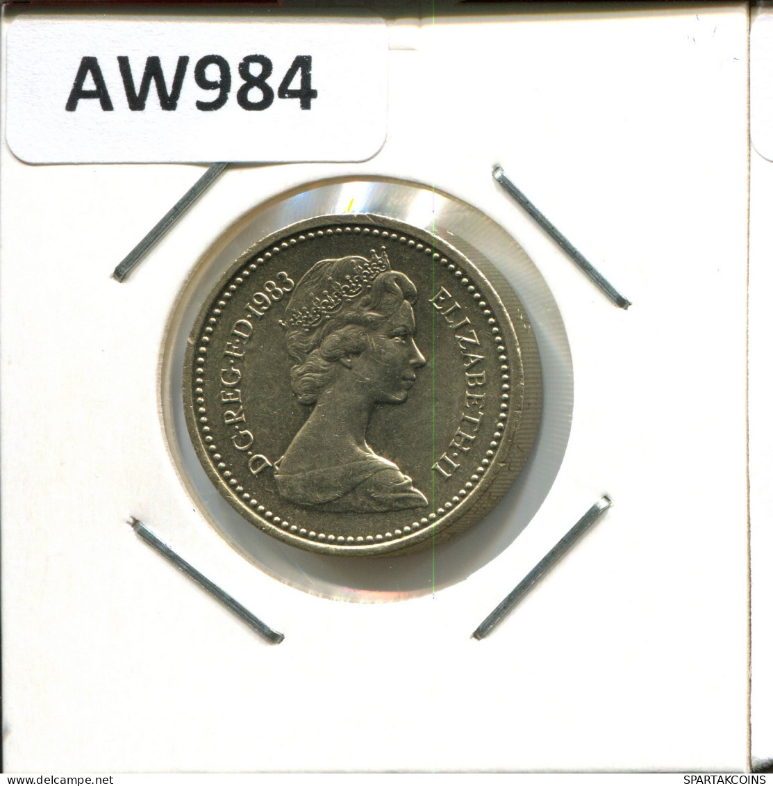 POUND 1983 UK GREAT BRITAIN Coin #AW984.U - 1 Pound