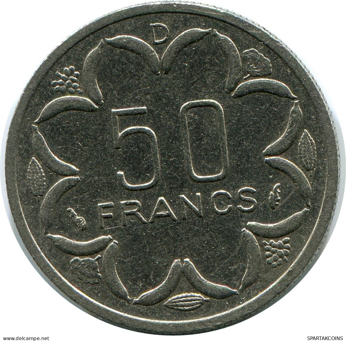 50 FRANCS CFA 1976 CENTRAL AFRICAN STATES (BEAC) Coin #AP867.U - Centraal-Afrikaanse Republiek