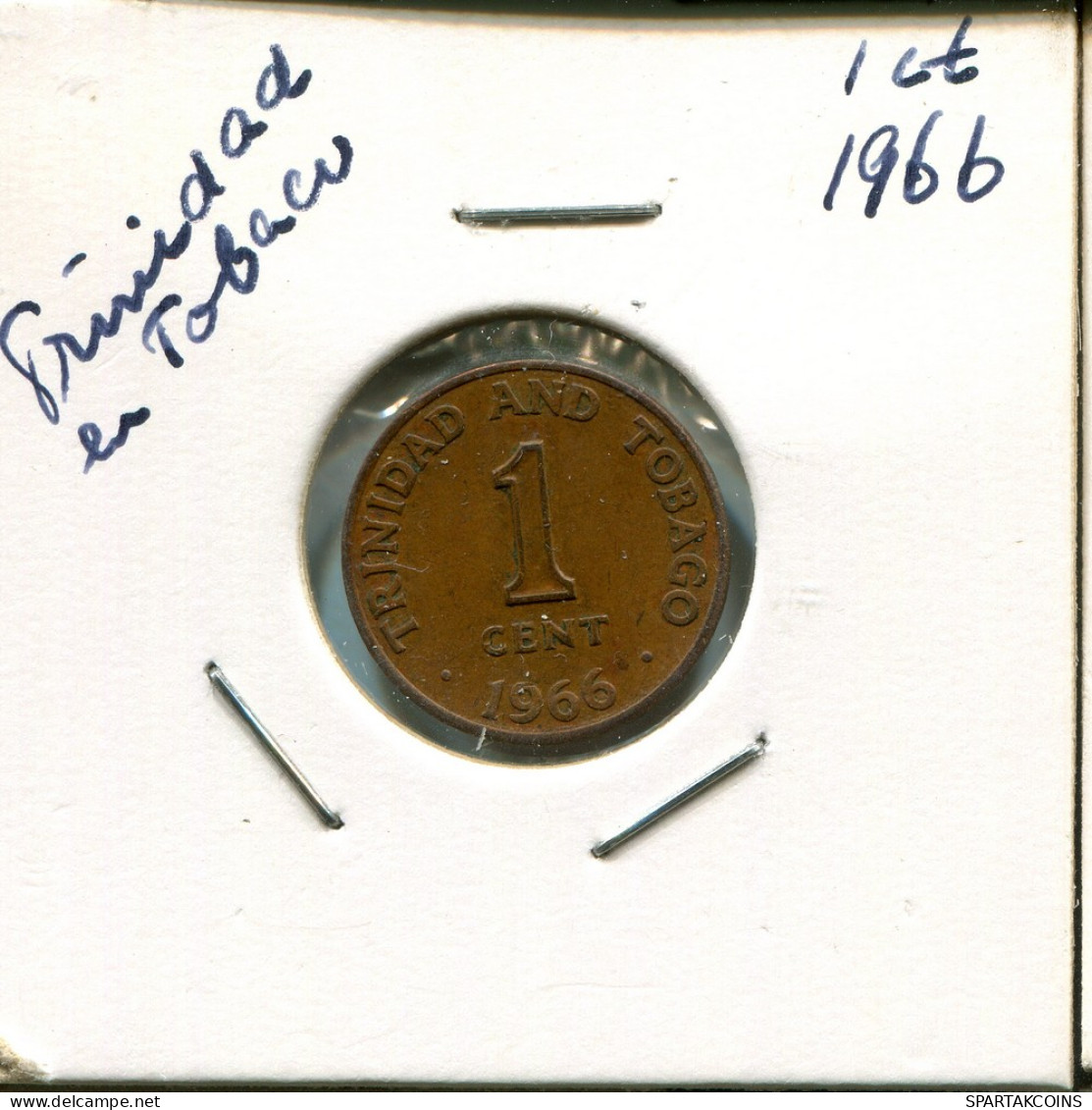 1 CENT 1966 TRINIDAD & TOBAGO Coin #AN684.U - Trinité & Tobago