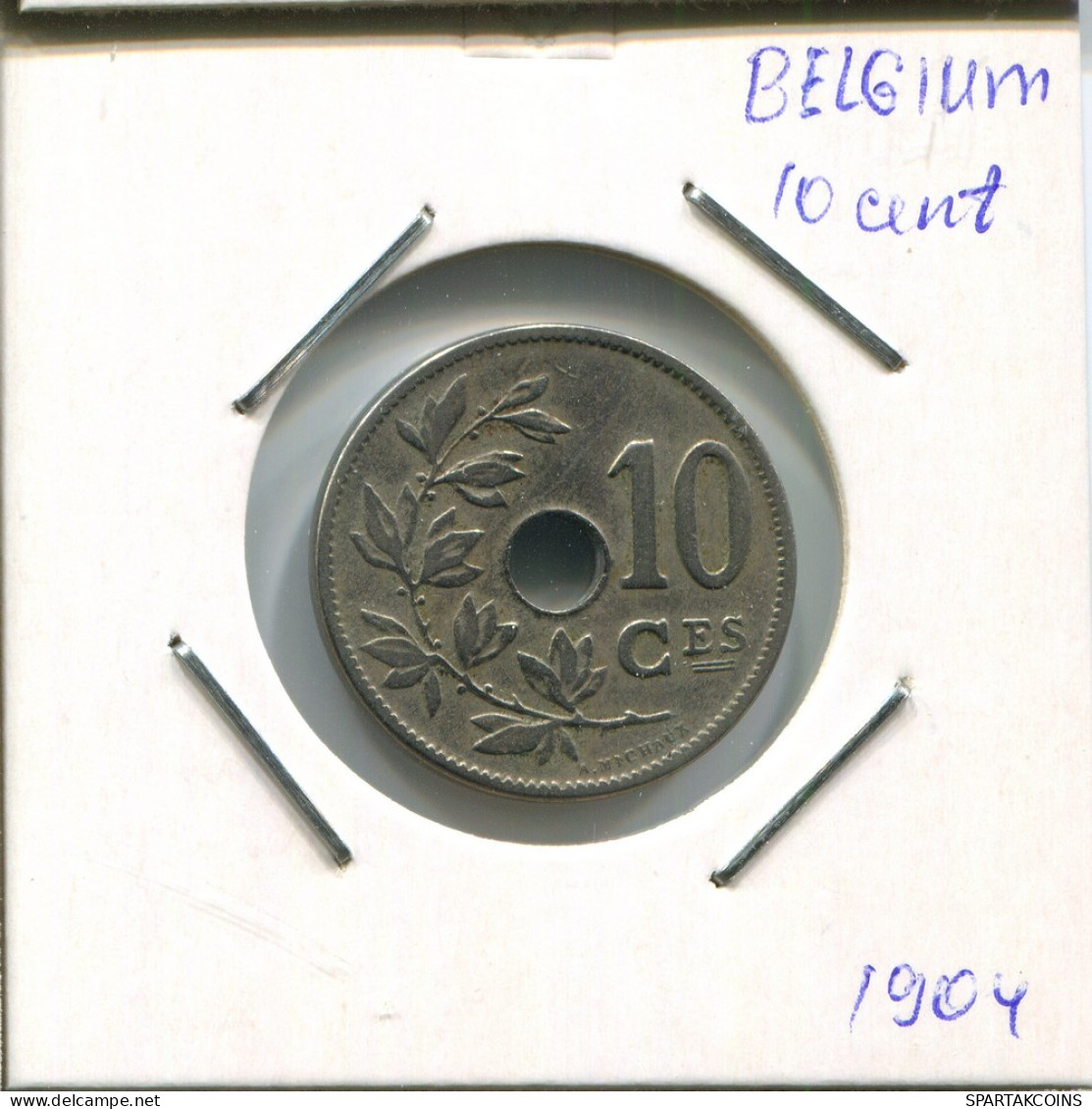 10 CENTIMES 1904 FRENCH Text BELGIUM Coin #AR416.U - 10 Centimes