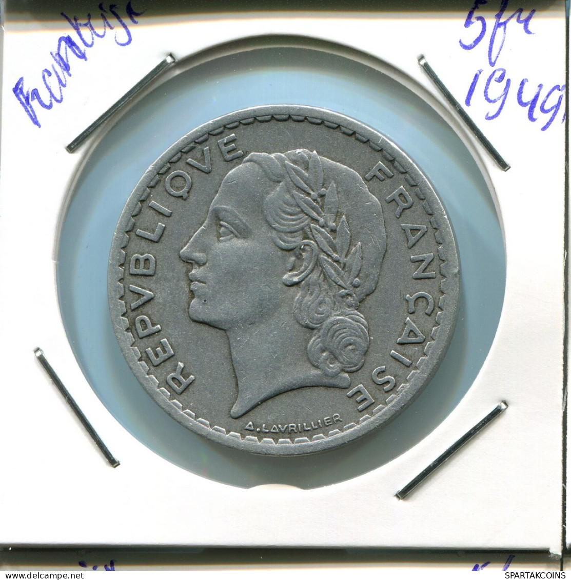 5 FRANCS 1949 FRANKREICH FRANCE Französisch Münze #AP023.D - 5 Francs