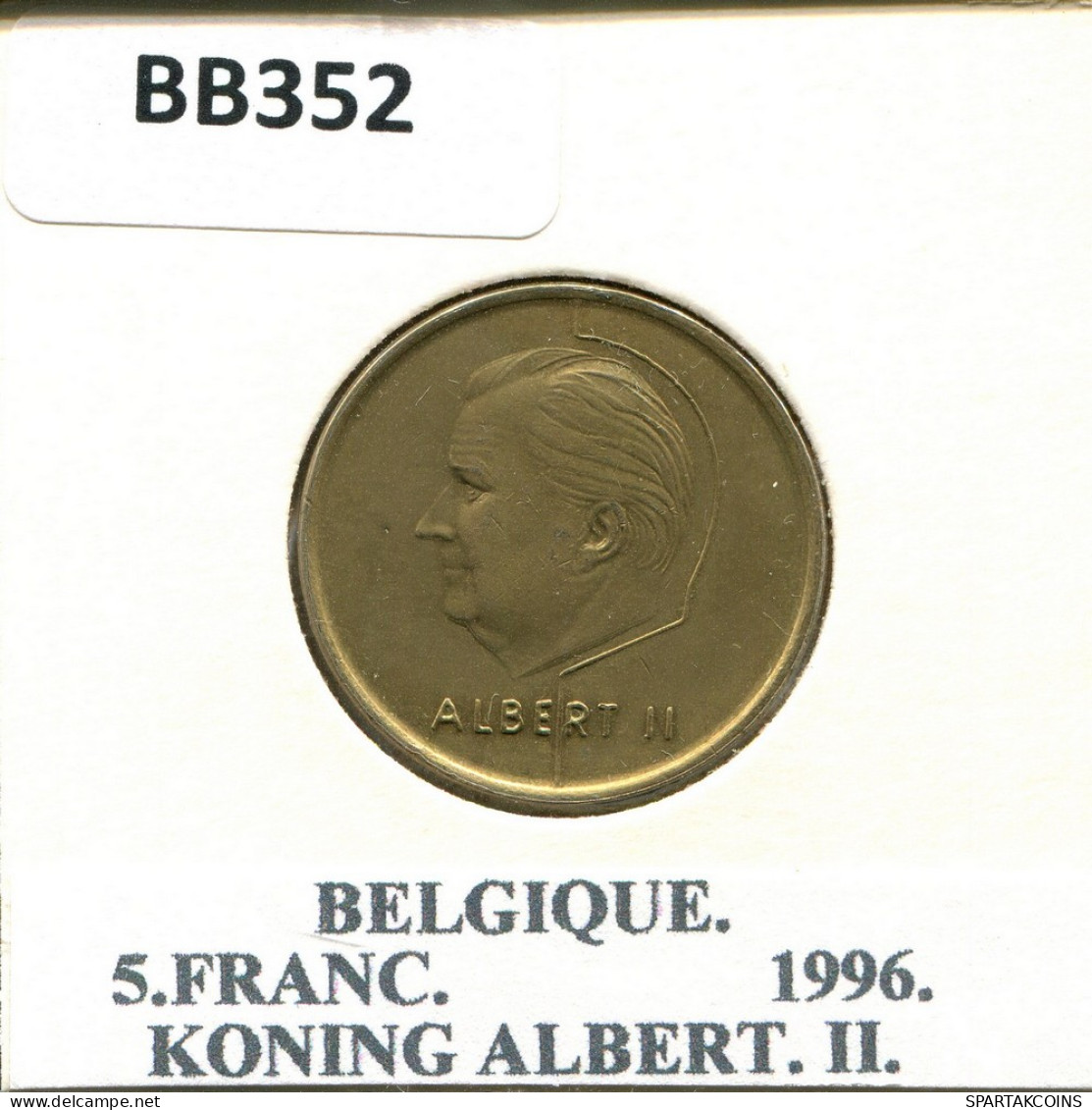 5 FRANCS 1996 Französisch Text BELGIEN BELGIUM Münze #BB352.D - 5 Frank