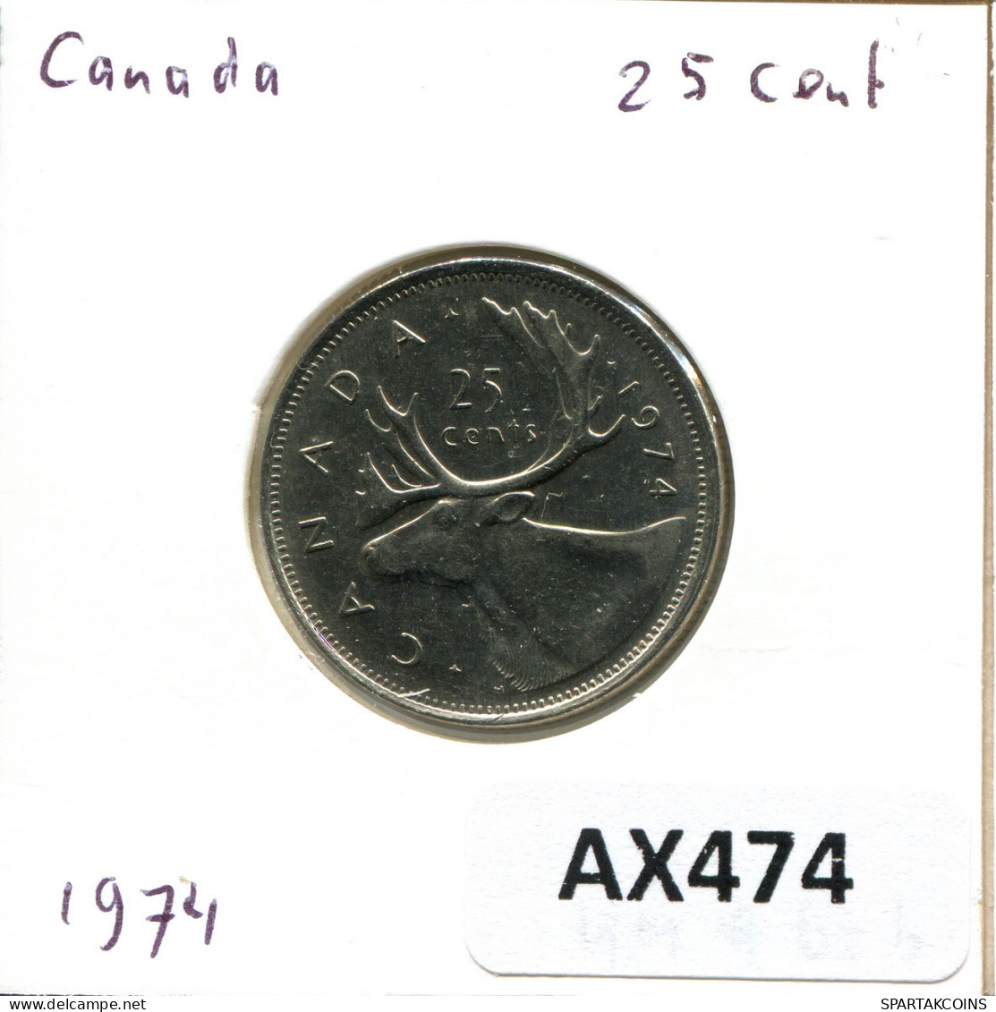 25 CENTS 1974 KANADA CANADA Münze #AX474.D - Canada