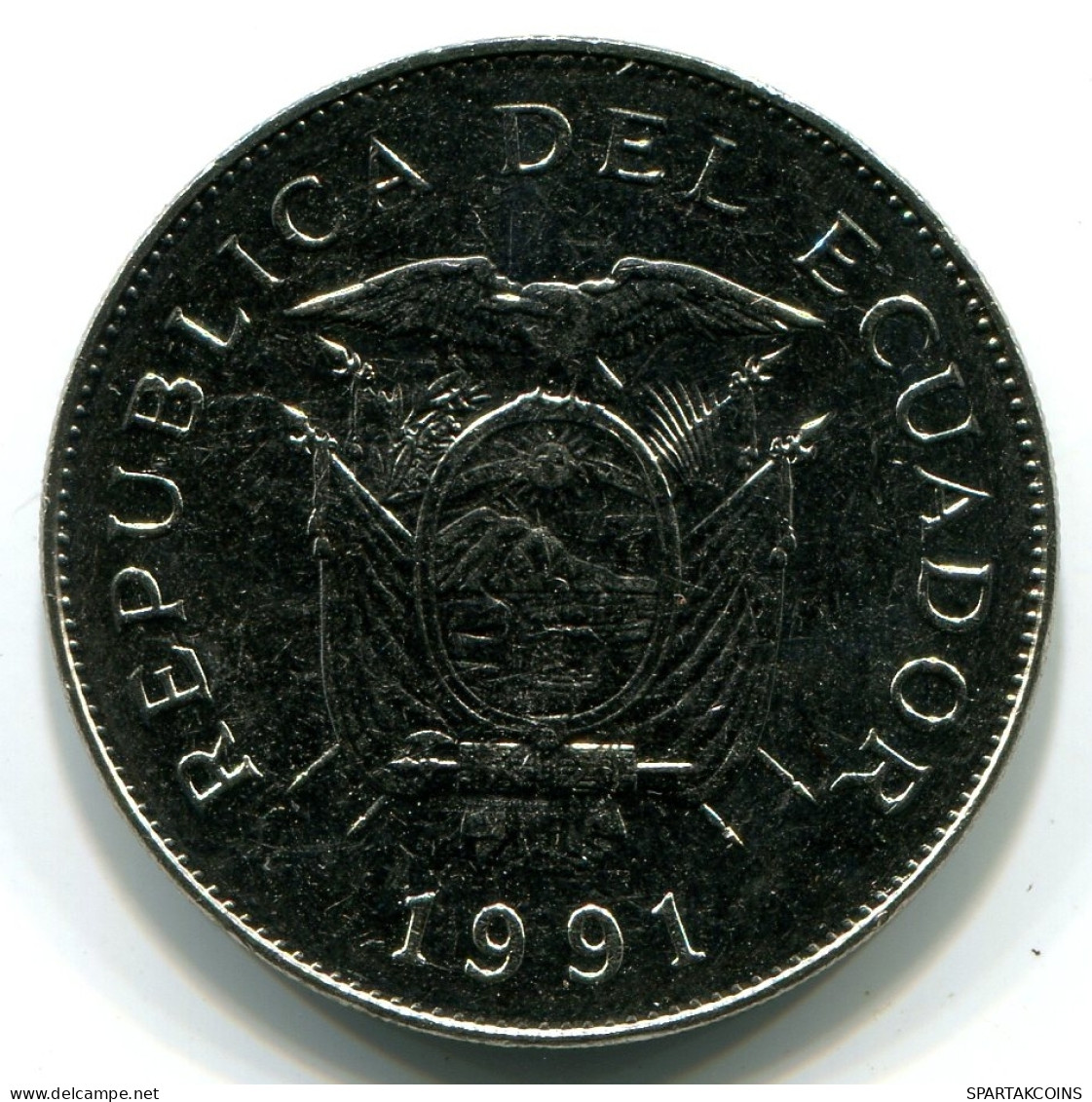 50 SUCRE 1991 ECUADOR UNC Münze #W10992.D - Equateur