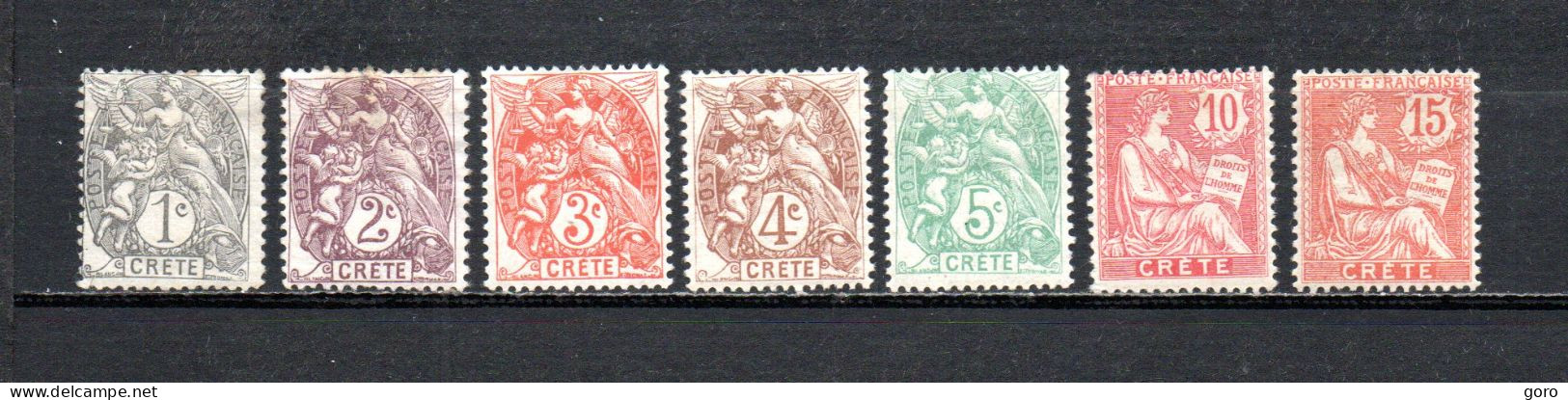 Creta   1902-03  .-   Y&T  Nº   1/7 - Used Stamps