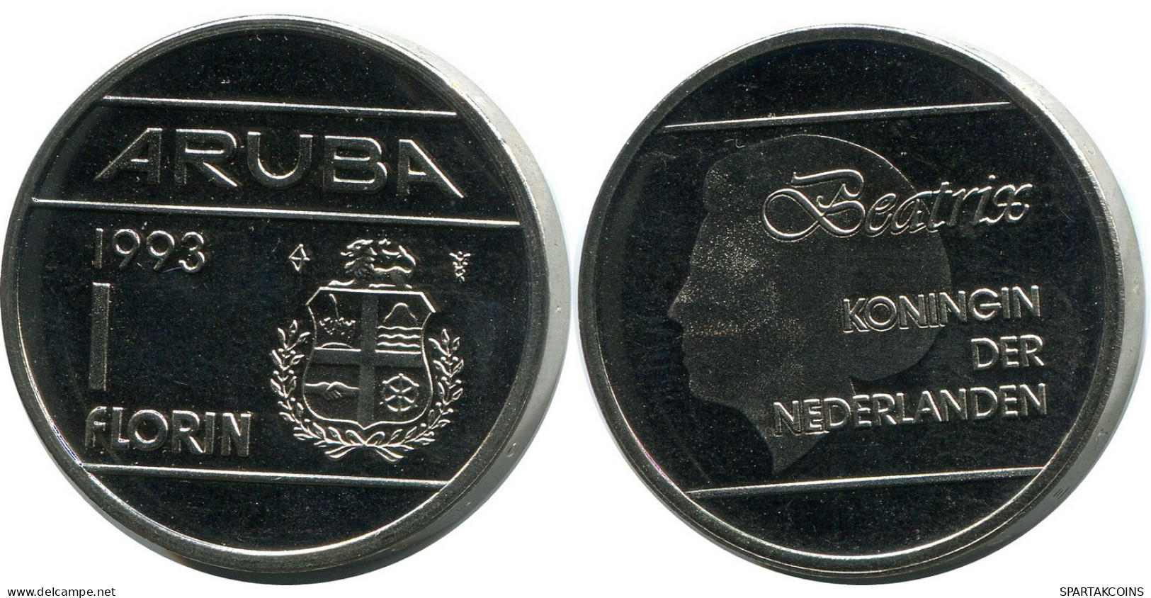 1 FLORIN 1993 ARUBA Münze (From BU Mint Set) #AH024.D - Aruba