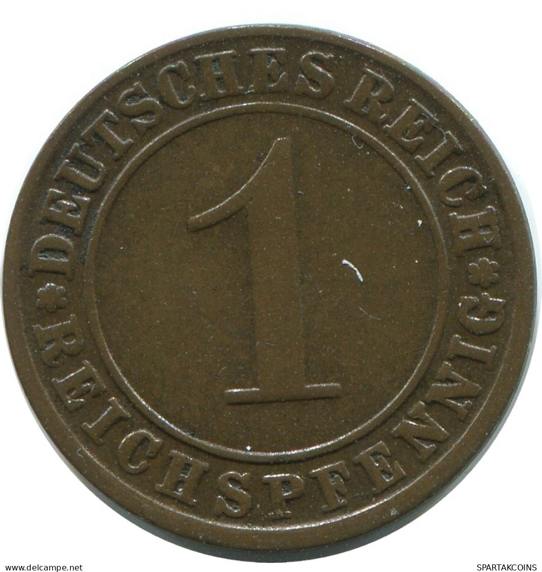 1 REICHSPFENNIG 1925 J DEUTSCHLAND Münze GERMANY #AE219.D - 1 Rentenpfennig & 1 Reichspfennig